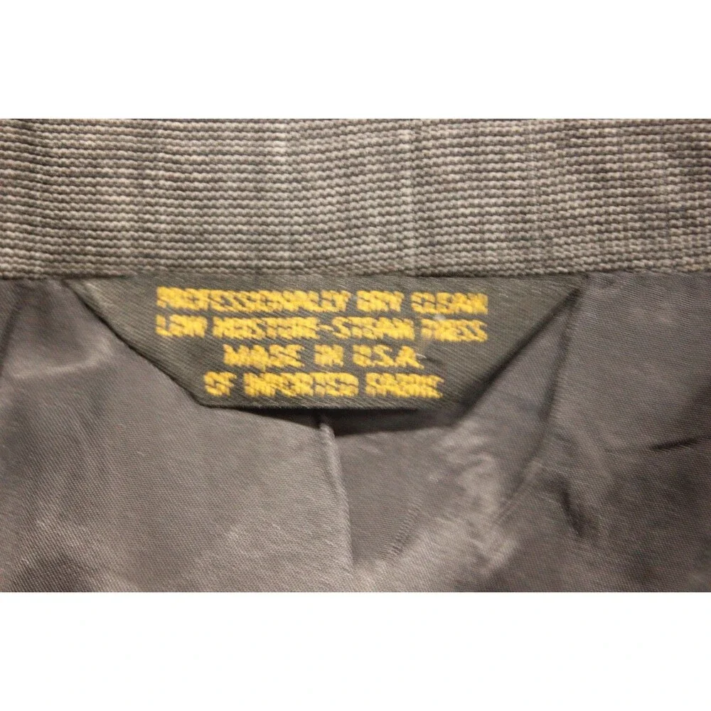 Embassy Square Vintage 2 Piece Suit Mens Gray Checked 40R Flat Fronts 34" W USA - Picture 10 of 13